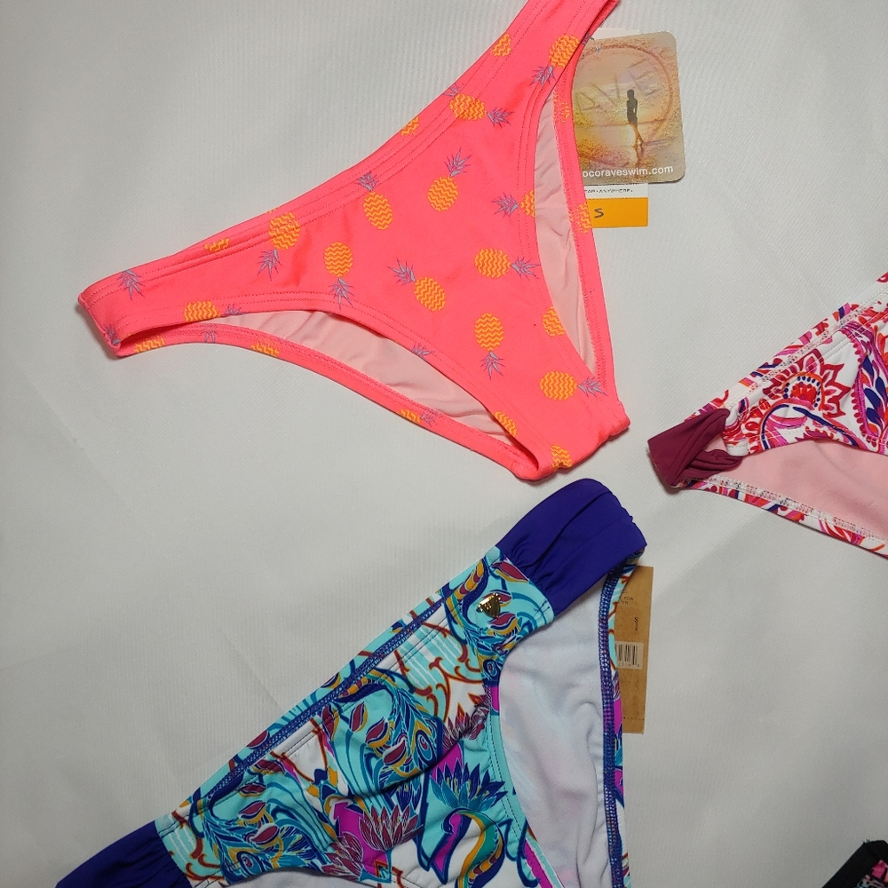 Set of 5 swim bottoms, S: Cremieux, GB, Coco Rave - Picture 3 of 15